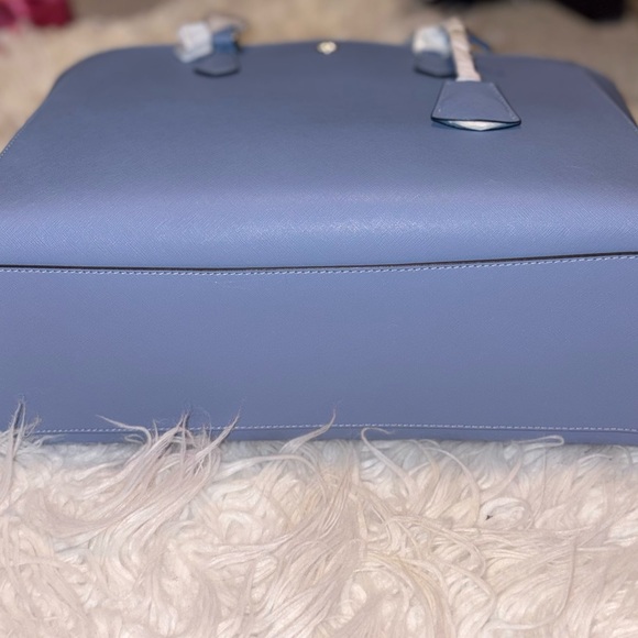 🌟 NWT Tory Burch Robinson Tote Bluewood Saffiano Leather + Dust Bag - Picture 9 of 10